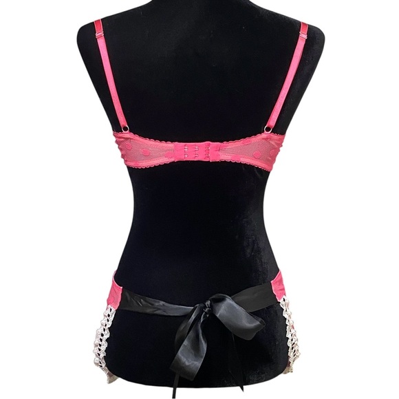 Victorias Secret Sexy Little Things Retro Bra Apron Lingerie 34D Cosplay Costume - Picture 4 of 8